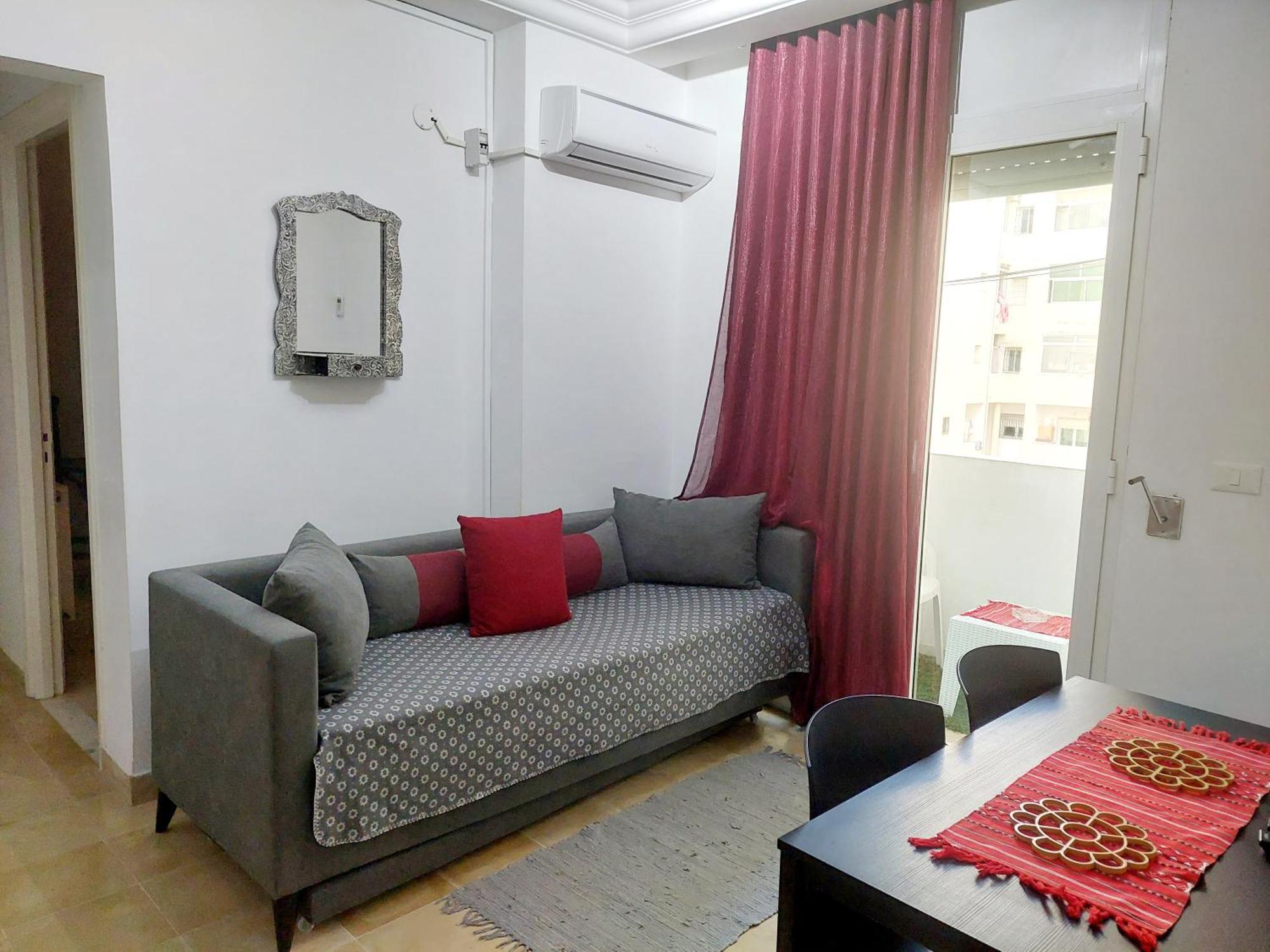 El Aouina: Superbe appartement S+1 en résidence Tunis Extérieur photo